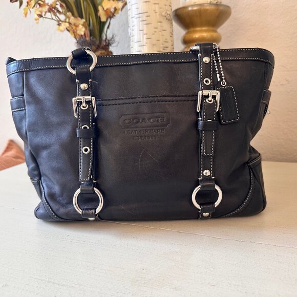 Coach F12343 "Gallery East West" fully zippered Tote Satchel Shoulder Bag-EUC - Picture 1 of 10